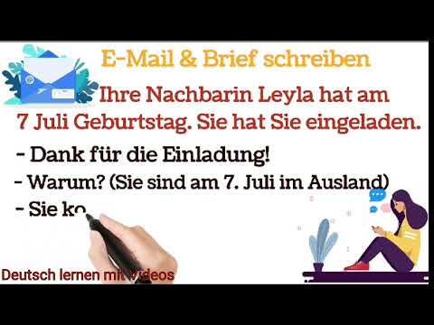 German A1 A2 Exam Email & Letter writing example | Goethe Exam Brief schreiben