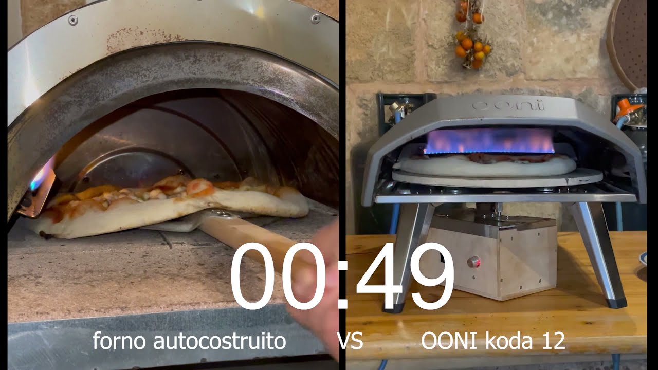 Forno Autocostruito VS OONI Koda 12 rotante - YouTube