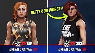 WWE 2K20 vs WWE 2K19: All Superstar Models & Overall Ratings Comparison (Better or Worse?)