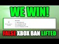 We win false xbox ban has been lifted