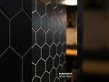 Elevate your space with bold black hexagon tile