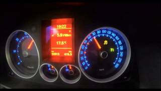 0 - 100 acceleration VW Golf 5 - 2.0 TDI @ 220 hp / 455 Nm
