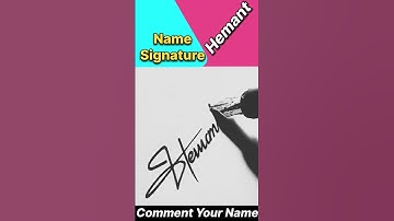 Hemant Name Signature Design || Letter H Signature Sample || #shortsfeed #ytshorts
