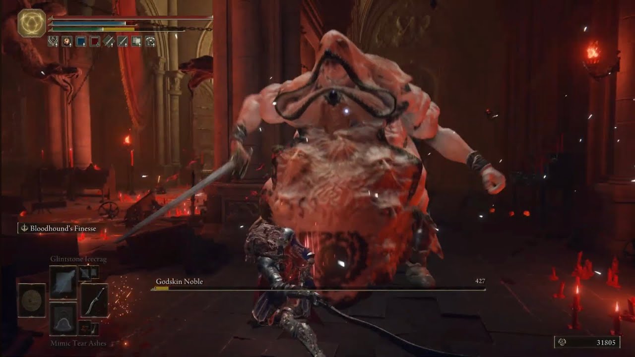 Elden Ring Exploring Volcano Manor  Part 2 Godskin Noble Boss Fight