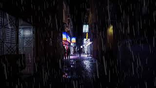 ASMR Night Rain Sounds To Fall Asleep Fast   Dark Screen Rain