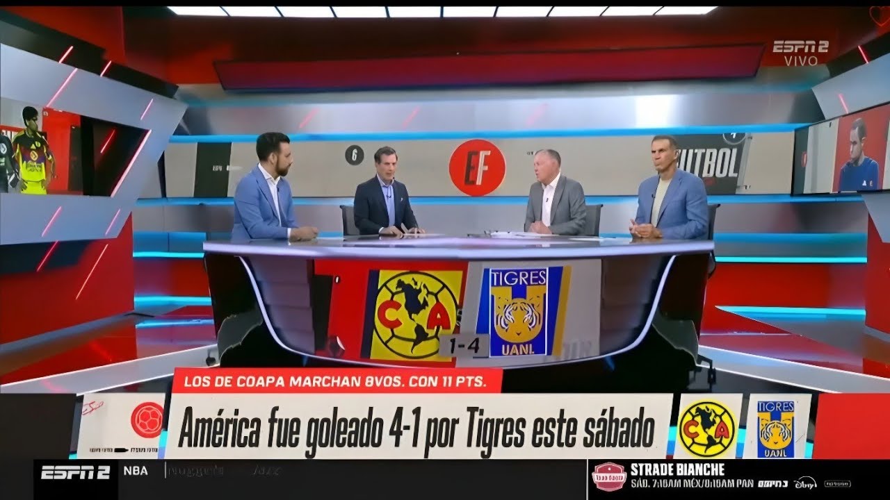 Última Hora América : América fue goleado 4-1 por Tigres este sábado