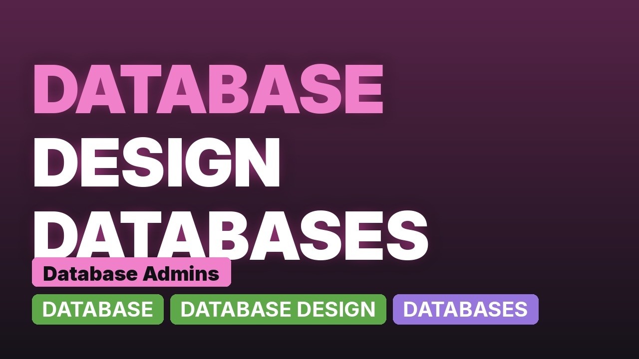 Databases: Design / Normalization of a Database - YouTube