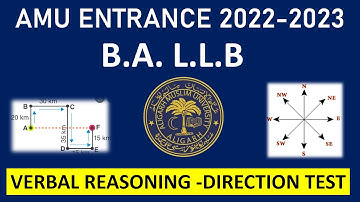 B.A. L.L.B AMU I  ENTRANCE 2022-2023 I REASONING I DIRECTION TEST