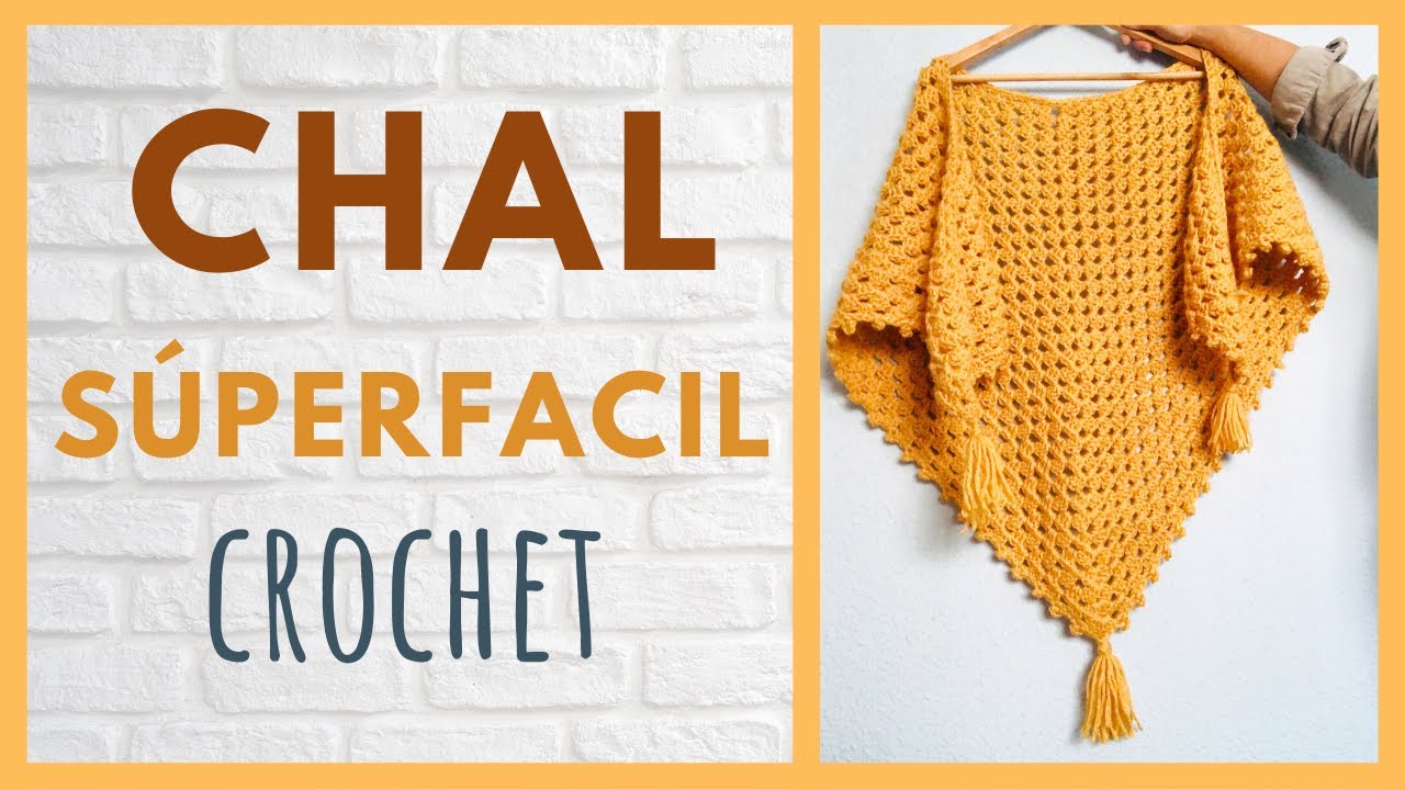 CHAL tejido a CROCHET SÚPER FÁCIL para PRINCIPIANTES. NOMANA 😊