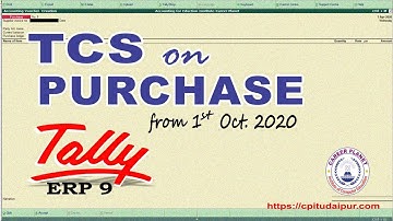 TCS on Purchase Entry in Tally ERP 9| Learn Tally GST Accounting