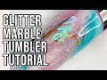 Glitter and Marble Tumbler