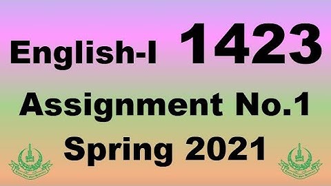 AIOU Code 1423 Solved Assignment No.1 Spring 2021