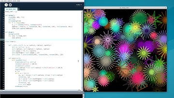 Sketch #001 - 180101 - Many Stars - #Processing #Python Mode