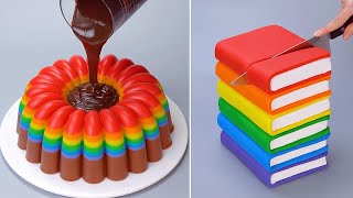 Tantangan Makanan Coklat 18 Lapis | Perang Makanan Enak dengan Coklat |  Perfect Colorful Cake