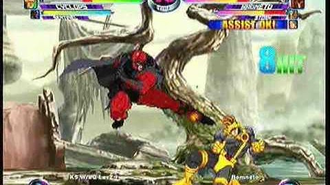 MvC2 Online (360):  KS Wreq Lazz (Cab/Cyke/Sent) vs Brett (MSP) 10 .:12.9.09:.