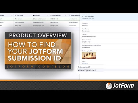 How to find your Jotform submission ID