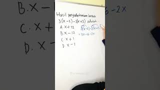 Menyederhanakan Bentuk Aljabar #matematika