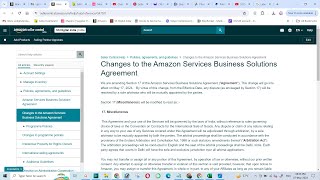 Upcoming changes to the Amazon Services Business Solutions Agreement !!!
