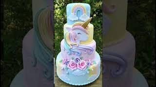 Disney princess cake ?  ?unicorn belle rupanzel arial cinderella frozen anna disneyprincess