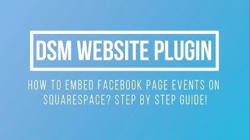 How To Embed Facebook Page Events On Squarespace?