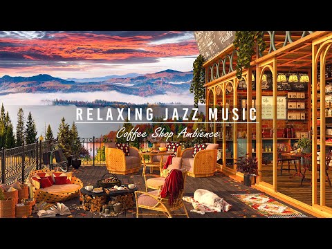 Jazz Relaxing Music in the Forest | Cozy Coffee Shop Ambience ☕ Nature Sounds for Study, Work, Focus