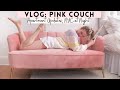 VLOG! Pink Couch, Apartment Updates, NYC at Night, Grocery Shopping, Daily Life