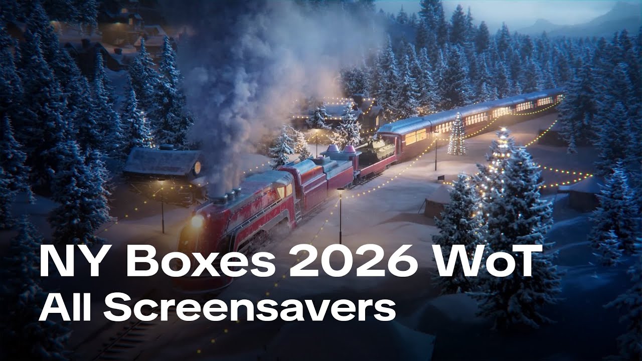 🎄Заставки НГ коробок 2026 WOT — Чаффи, 3D-стили, танки | Новогоднее наступление