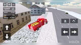 เกมรถดับเพลิง ดับไฟ ไฟไหม้ตึก Fire truck on the road screenshot 5