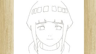 Como desenhar a HINATA HYUGA (Naruto Shippuden) passo a passo