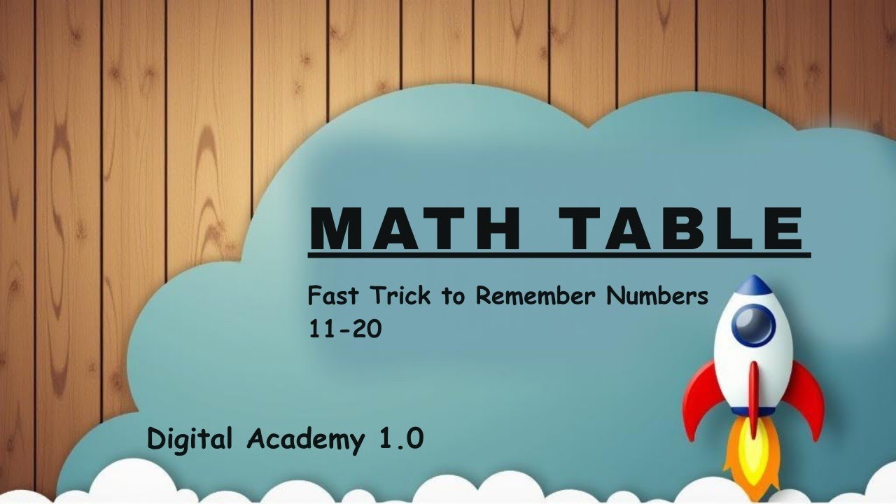 Learn 11 to 20 multiplication table trick | Easy and fast way to learn ...
