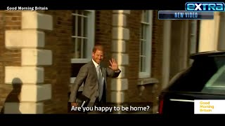 Prince Harry LAUGHS When Asked If He’s Happy to Be Home in U.K.