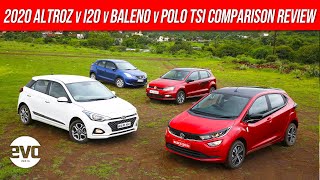 2020 Tata Altroz vs Hyundai i20 vs Maruti Suzuki Baleno vs VW Polo TSI Comparison Review | evo India