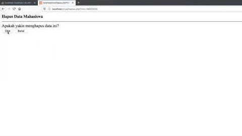 E14P1 - Menghapus Data (PHP dan MySQL)