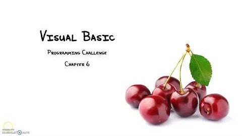 VB Program- Chapter 6