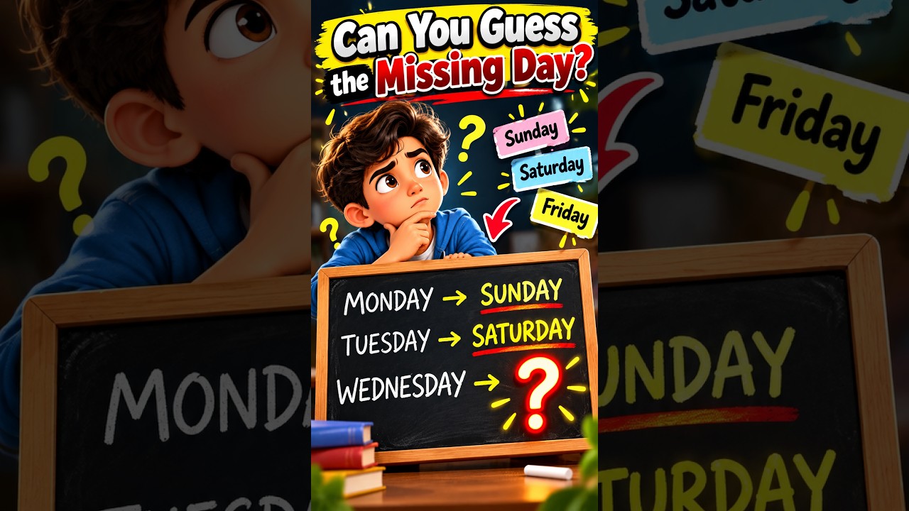 🔥 Can You Guess The Missing Day? 🤯📅 #short #ytshorts #explore #braintest #logicpuzzle #trending