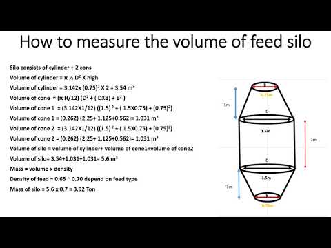 How to measure  volume of feed Silo magdi afifi لقطات داجنة كيفية حساب حجم صومعة علف
