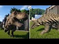 Jurassic World Evolution - T-REX vs ANKYLOSAURUS -  Gameplay (PS4 HD) [1080p60FPS]