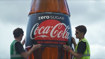 Stunning Time-Lapse Video Shows Giant Coca-Cola Zero Sugar Bottle Being Made
