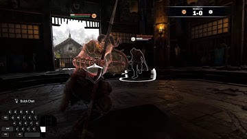 For Honor (PC) - Duel - Practicing my Valkyrie against a lvl3 Berserker bot (With input overlay)