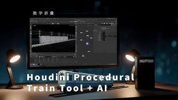 Houdini Procedural Train Tool + AI: Creating a Train on the Ocean Video