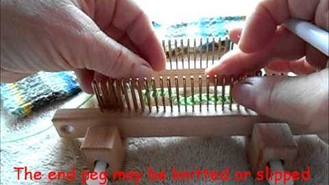 e wrap cast on using the EFG 0 Kiss loom