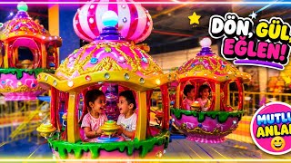 HİLAL & KEREM EĞLENCE MERKEZİNDE! 😍🎠 Dönme Dolap, Sallanan At ve Bol Kahkaha! | Kardeş Vlog