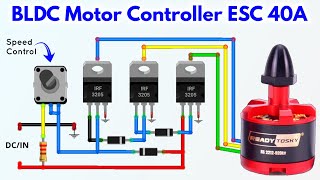 Simple BLDC motor controller ESC circuit