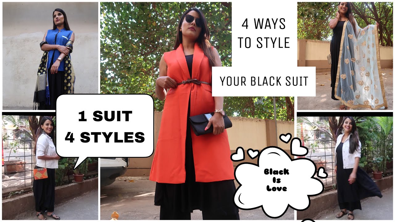 STYLE 1 BLACK SUIT IN 4 WAYS 