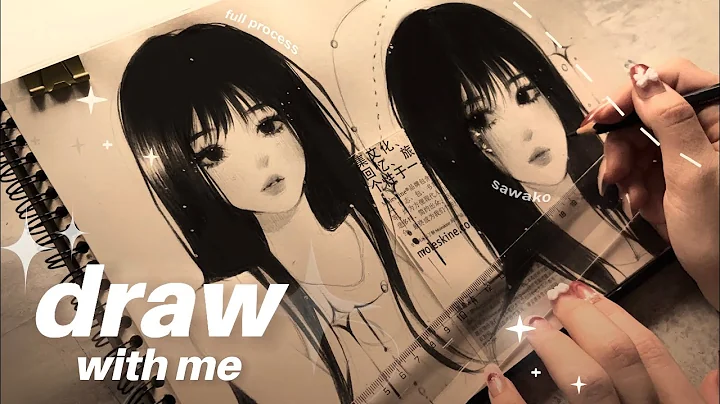 drawing asmr (no music) relaxing drawing sounds for sleep 爽子 ☕️ ₊˚⊹ real time + no talking