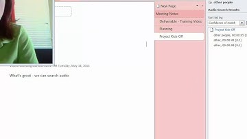 OneNote 2010: Search Audio and Video Recordings