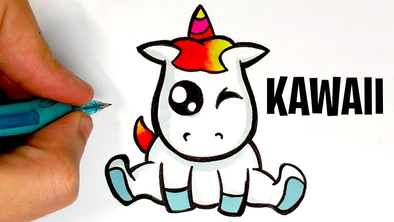 Dessin Pour Enfant La Plus Mignonne Licorne Kawaii Youtube