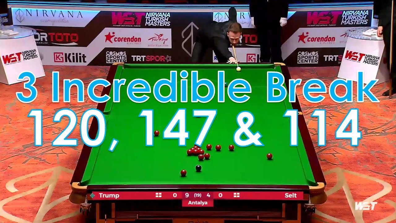 Judd Trump 3 Incredible Century Break at Snooker Turkish Masters 2022 Final 