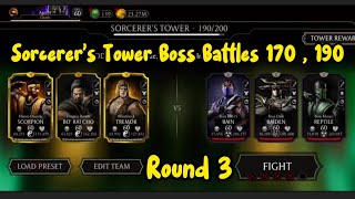 mkmobile: sorcerer's tower boss battles 170 , 190