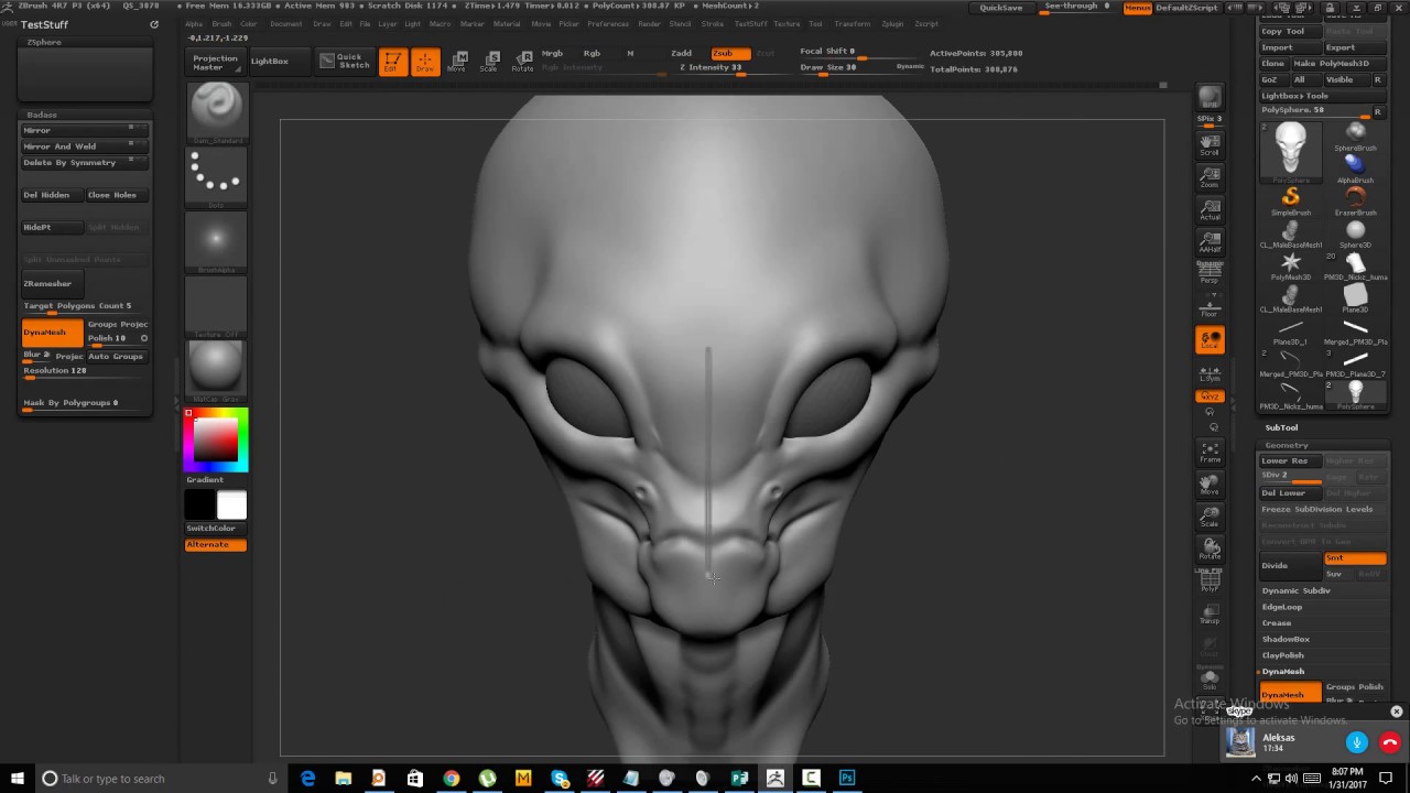 youtube zbrush speed sculpt